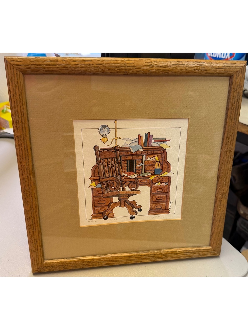 Frances Greenberg “Think Tank” Signed Numbered 211/1000 Limited Edition Print